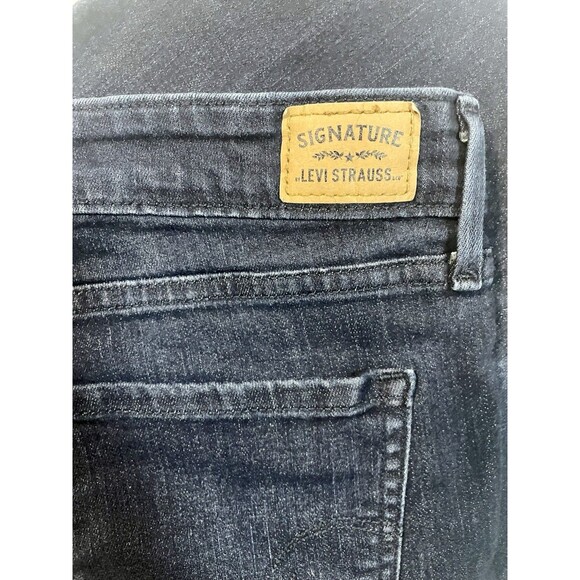 Signature by Levi Strauss & Co. Women’s Jeans 12 Long Mid Rise Bootcut Blue Deni - Picture 4 of 9